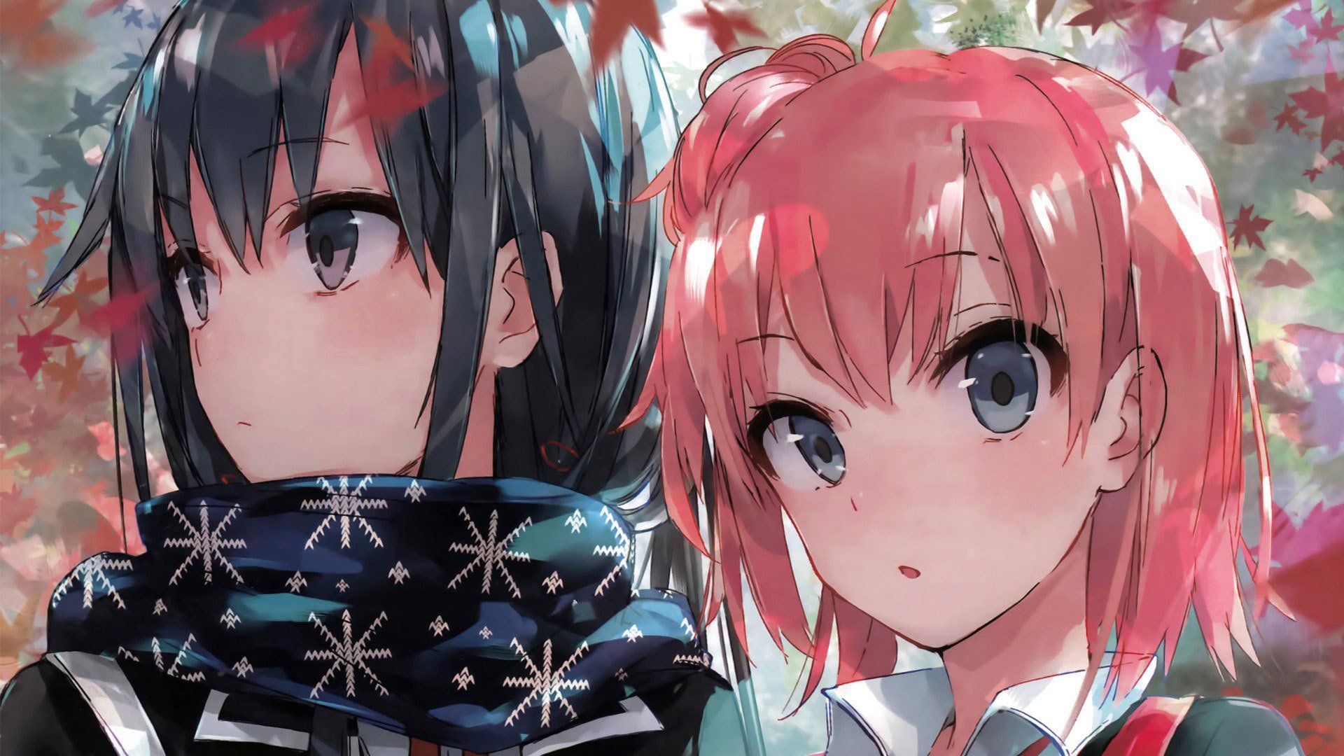 anime art two oregairu girl