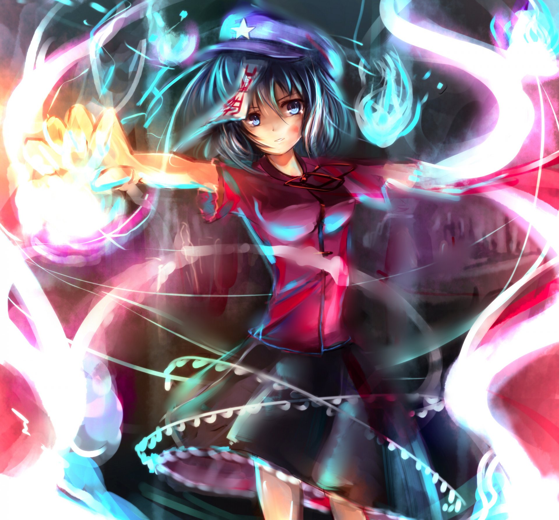 art sakura ani touhou girl miyako yoshika view despair magic