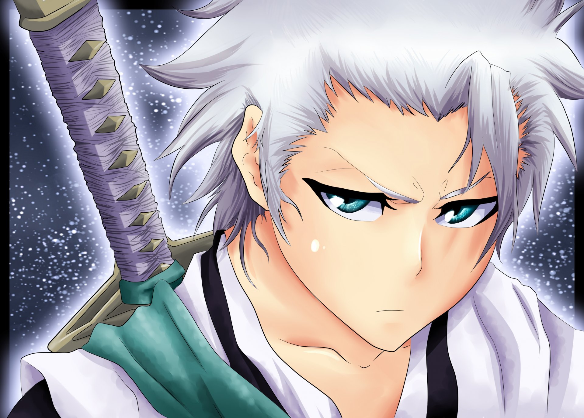 art disparu de phishing guy hitsugaya toushirou regard mécontentement arme épée bleach eau de javel