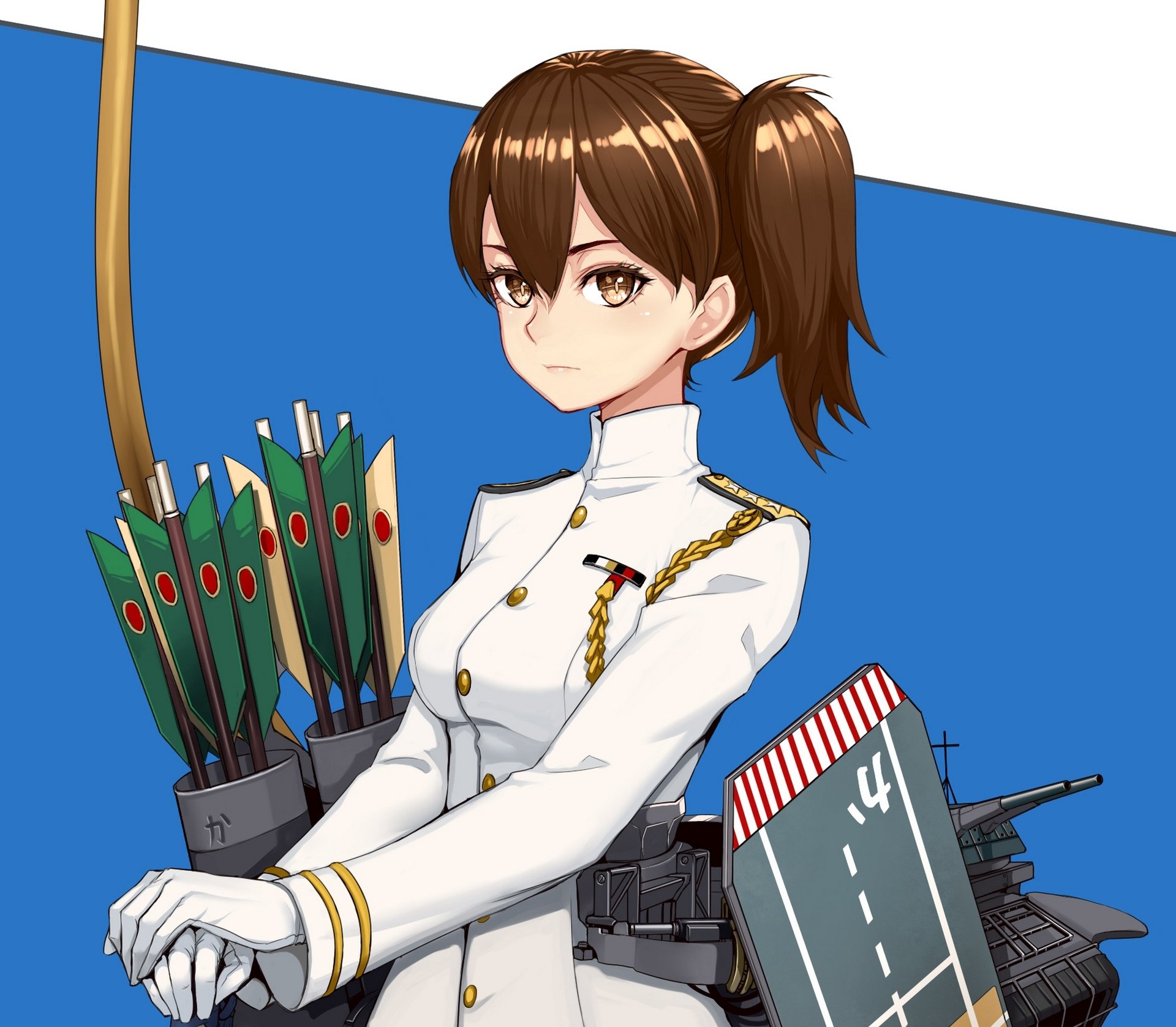 arte realmbw ragazza kaga vista arma arco freccia forma collezione kantai