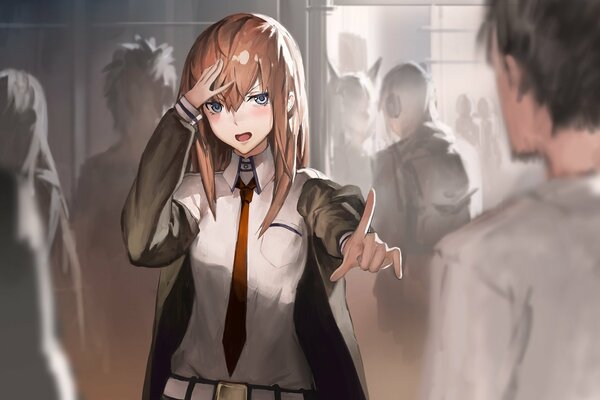 Anime makise kurisu mädchen und Freund