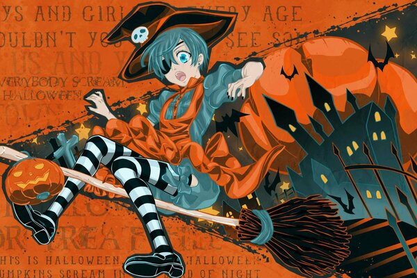 Halloween-Kunst von Anime Butler