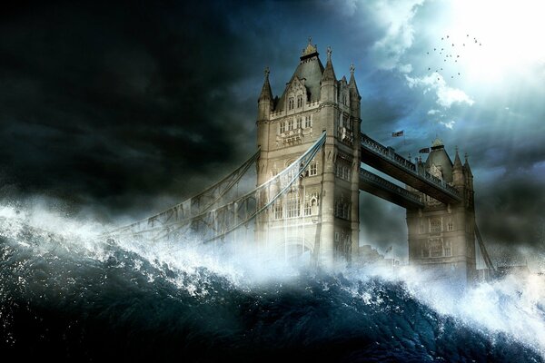 London is washed by a giant wave