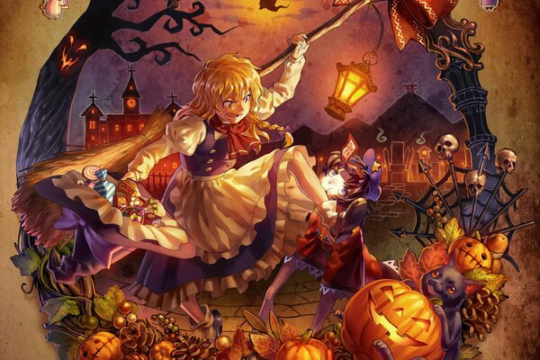 La fille d Halloween joue dans l anime