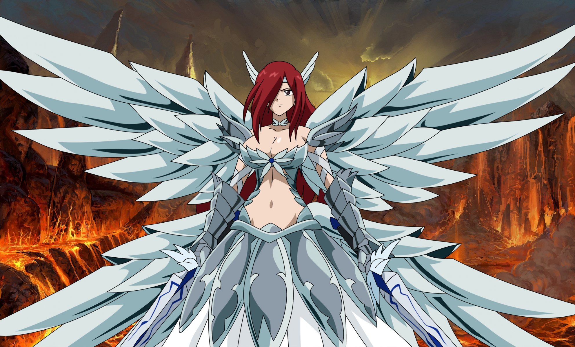 erza scarlet cycki skrzydła