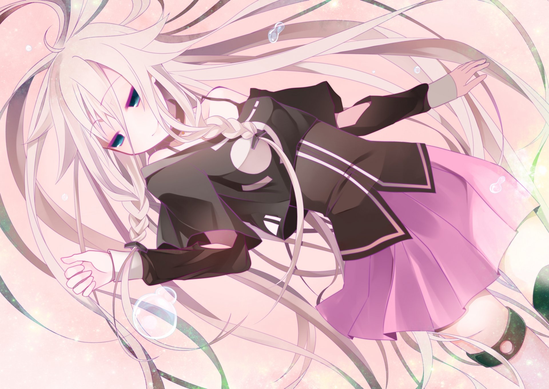 art temari vocaloid ia girl vocaloid pigtails bubble