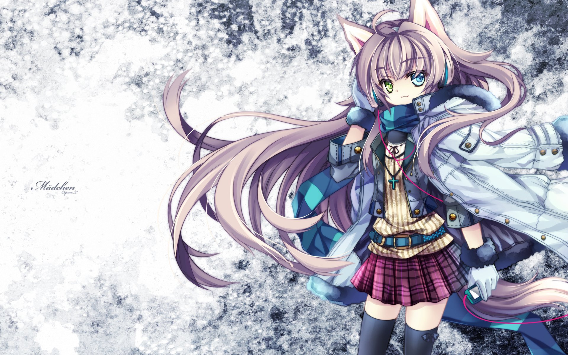 anime girl wallpaper scarf