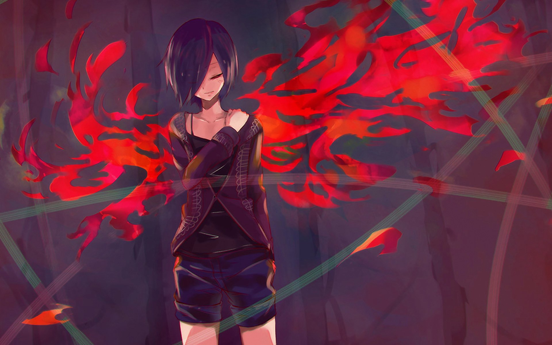 anime art tokyo ghoul tokyo ghoul kirishima touka girl