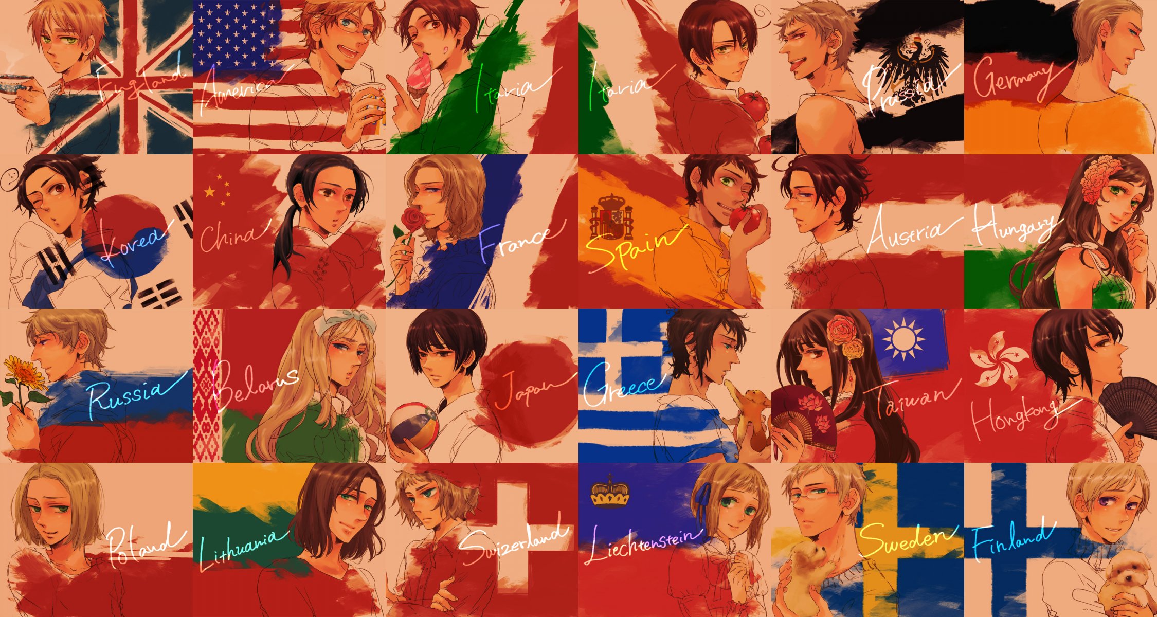 hetalia potencias del eje países