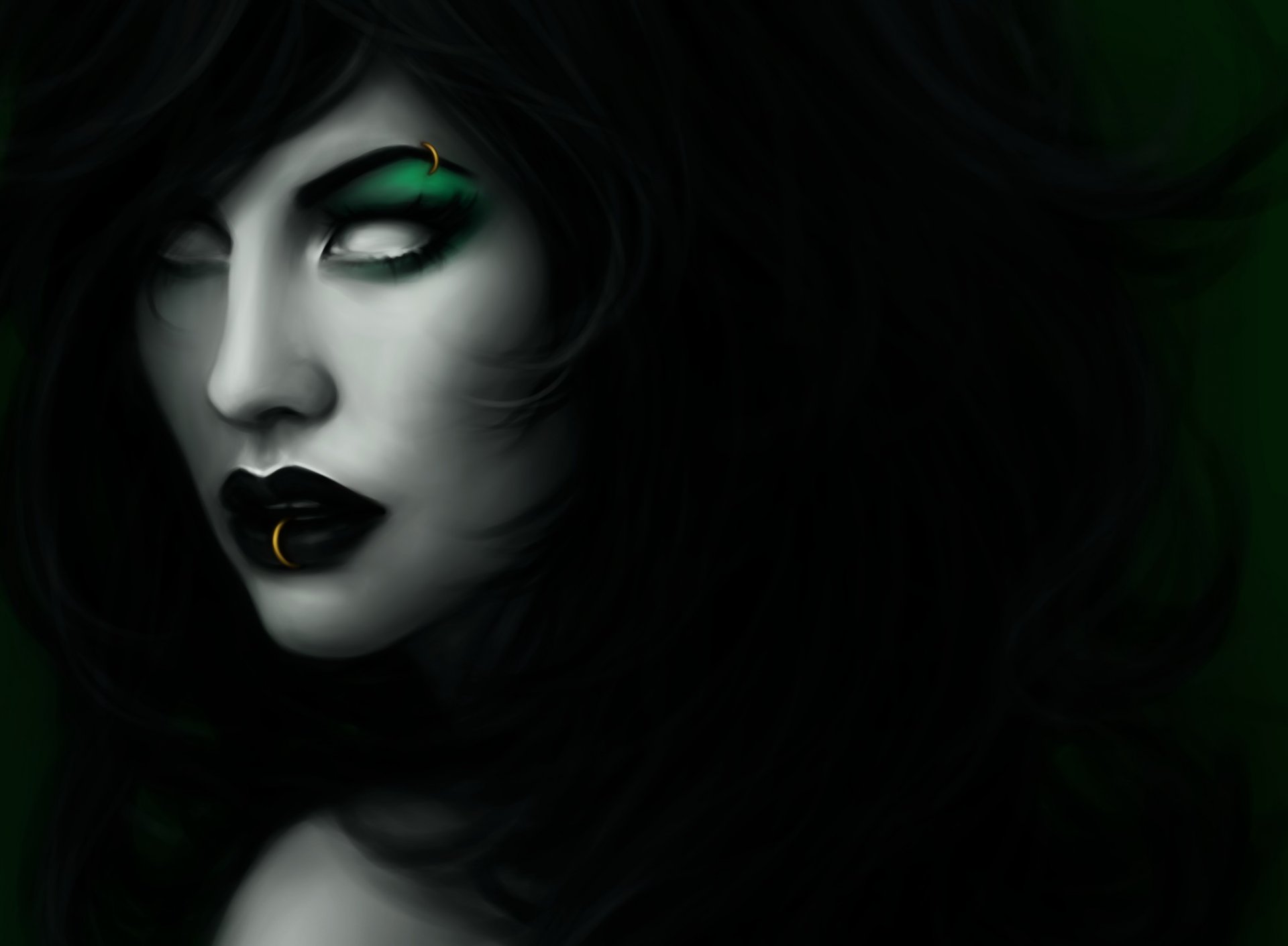 art mochifin homestuck porrim maryam fille piercing visage yeux blancs