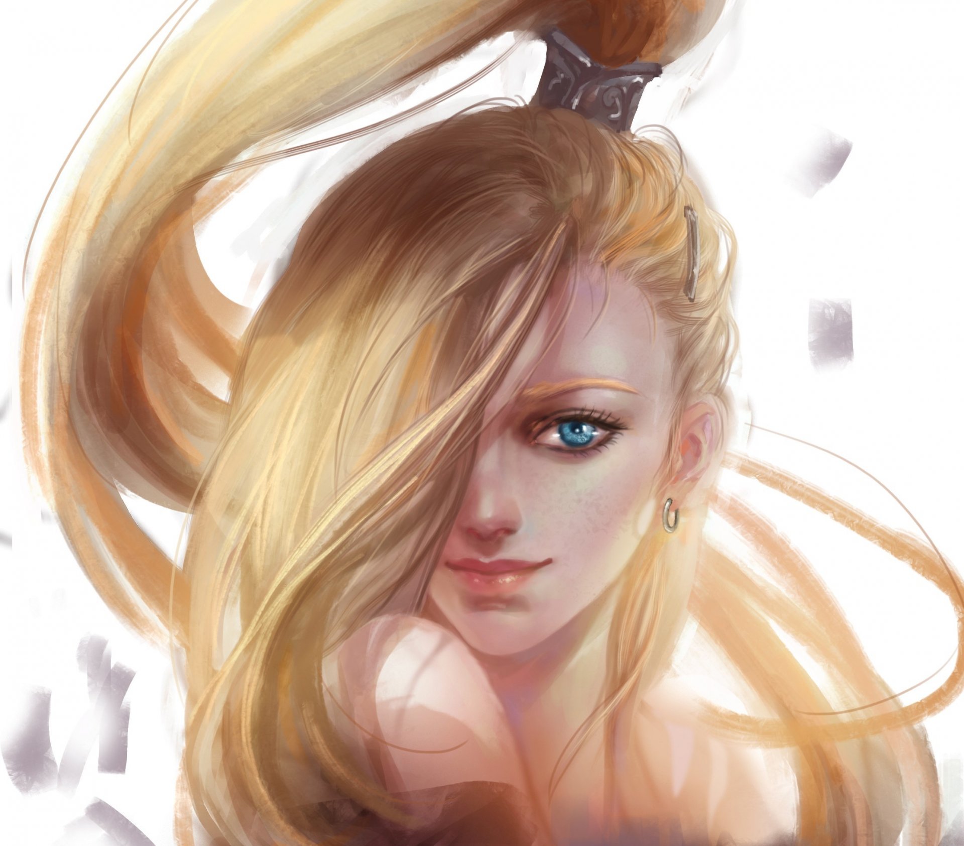 art rikamello naruto girl yamanaka ino tail face