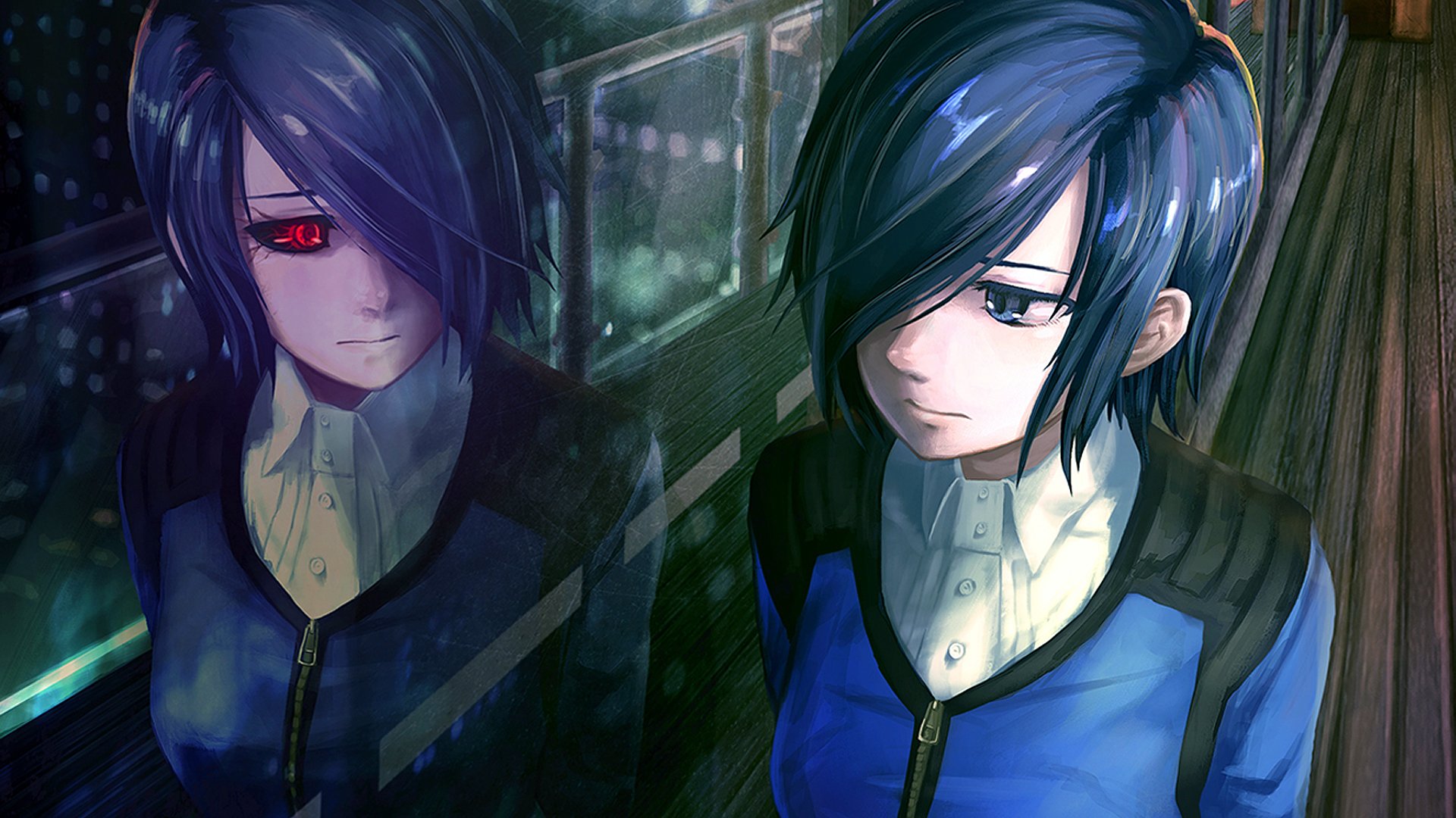 tokyo ghoul tokyo ghoul kirishima touka girl reflection