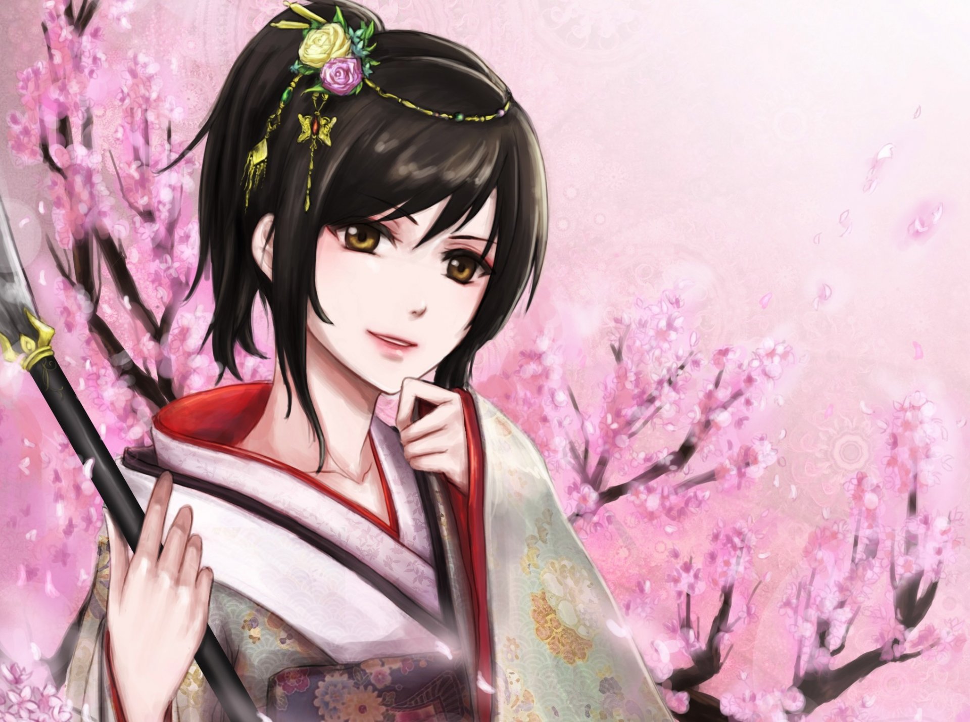 gintama shimura tae chica sakura kimono