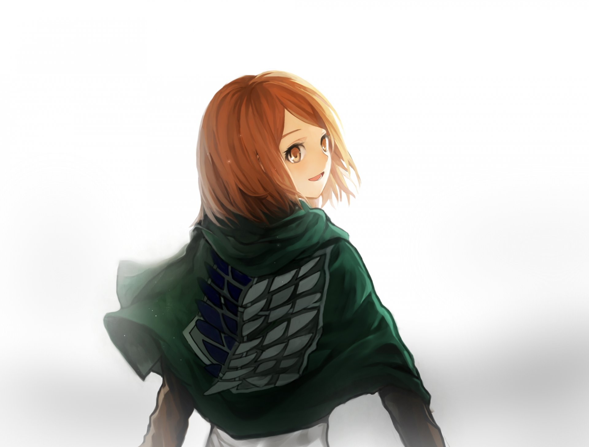 art medllia girl petra ral view smile coat shingeki no kyojin