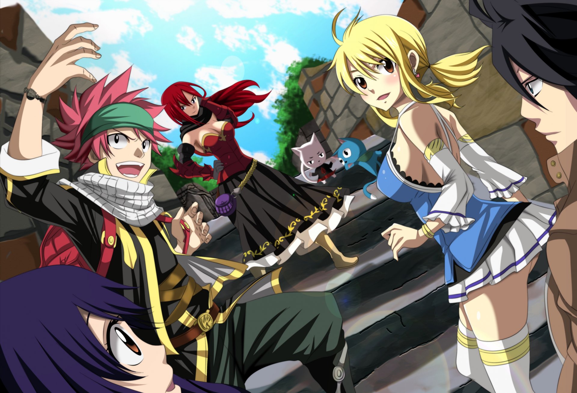 conte de fées lucy heartfilia erza scarlet natsu dragneel gris wendy marvell heureux charles lworldchiefl