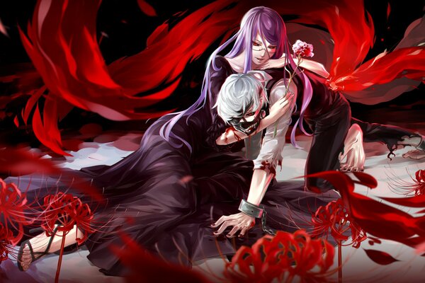 Tokio Ghoul sangre anime