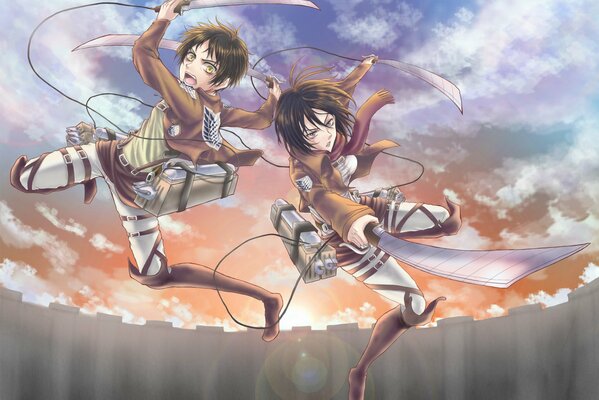 Anime - blade fighting in flight