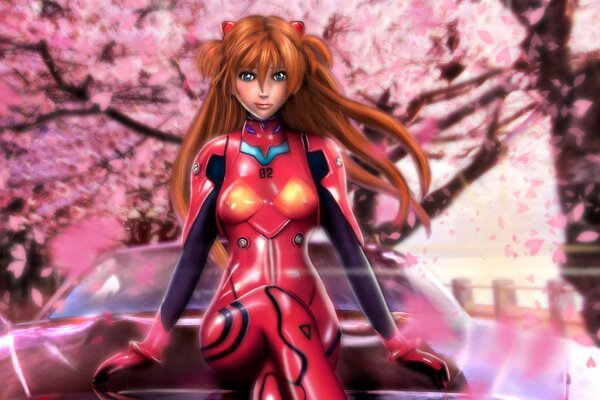 Anime fille Sakura en latex