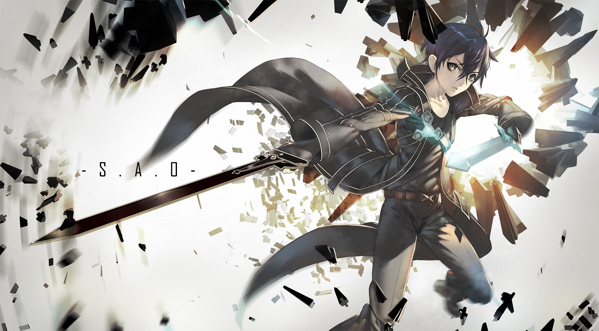 art sumiobunnya sword art online kirigaya kazuto facet miecz