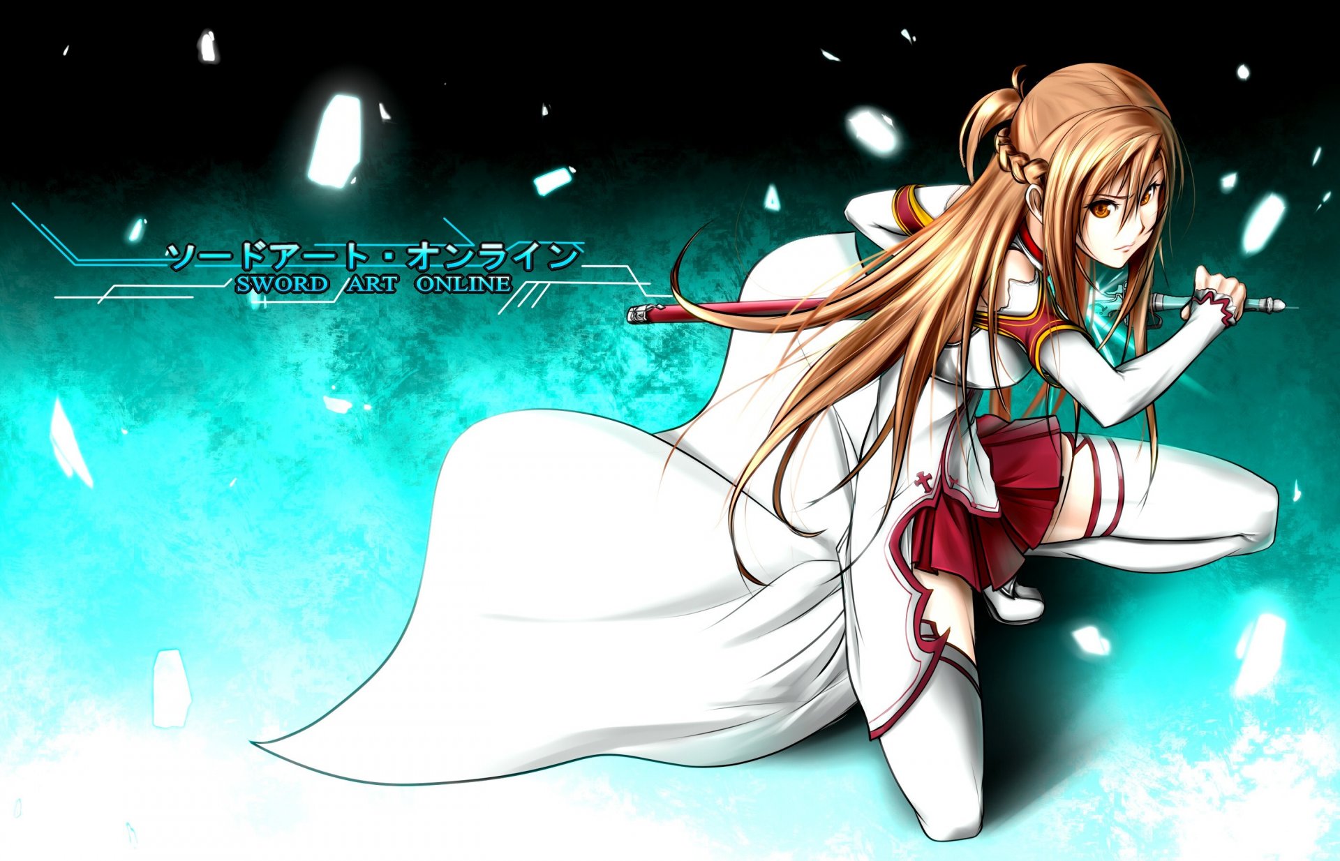 art girl yuuki asuna view weapon sword sword art online sword master online