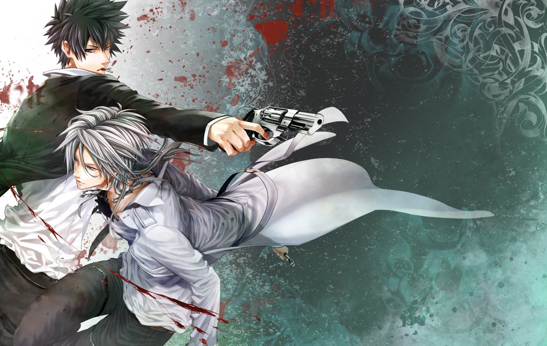 psycho-pass kougami shinya makishima psycho-pass jungs blut pistole zigarette kette