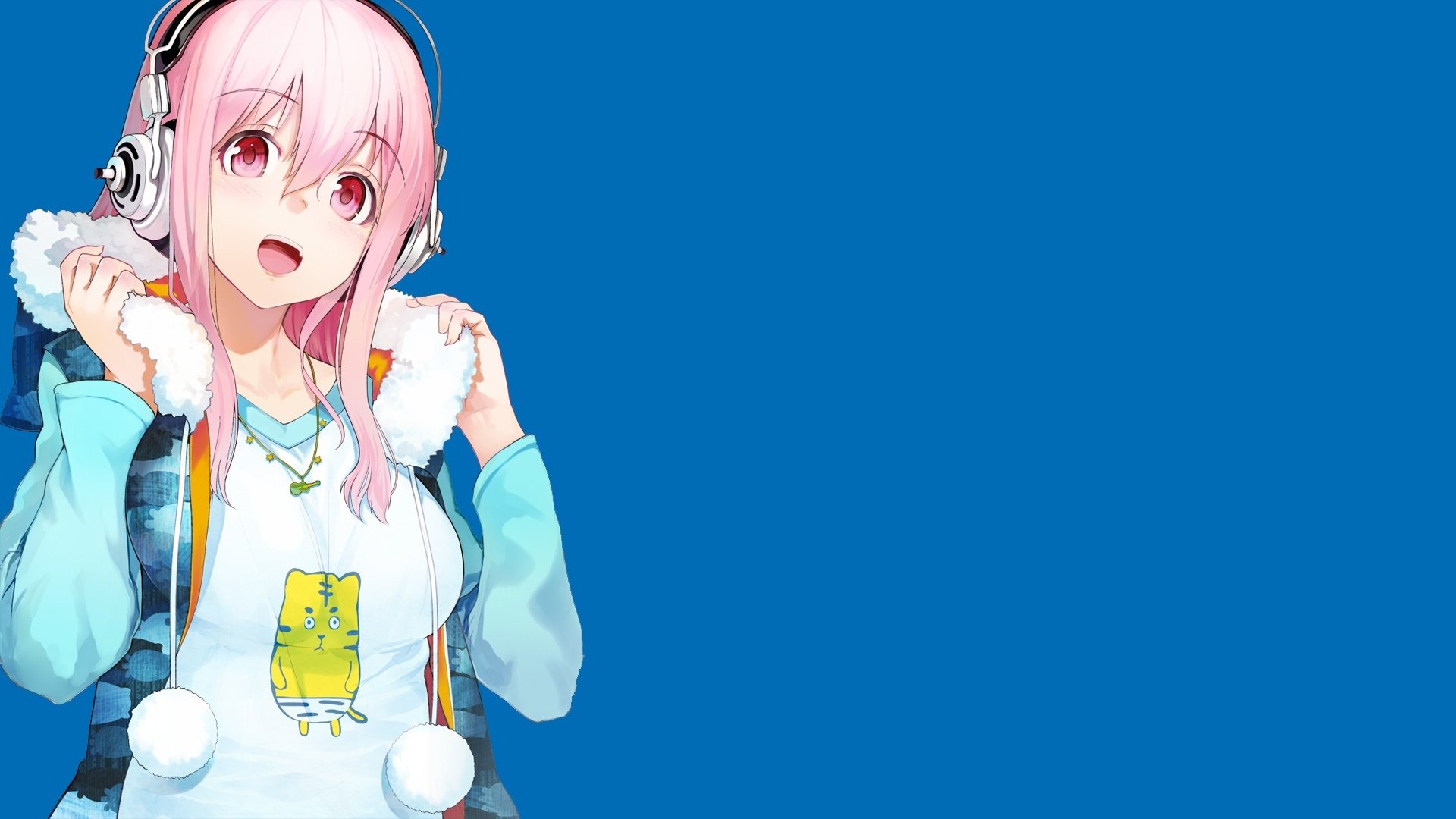 anime arte chica auriculares super sonico