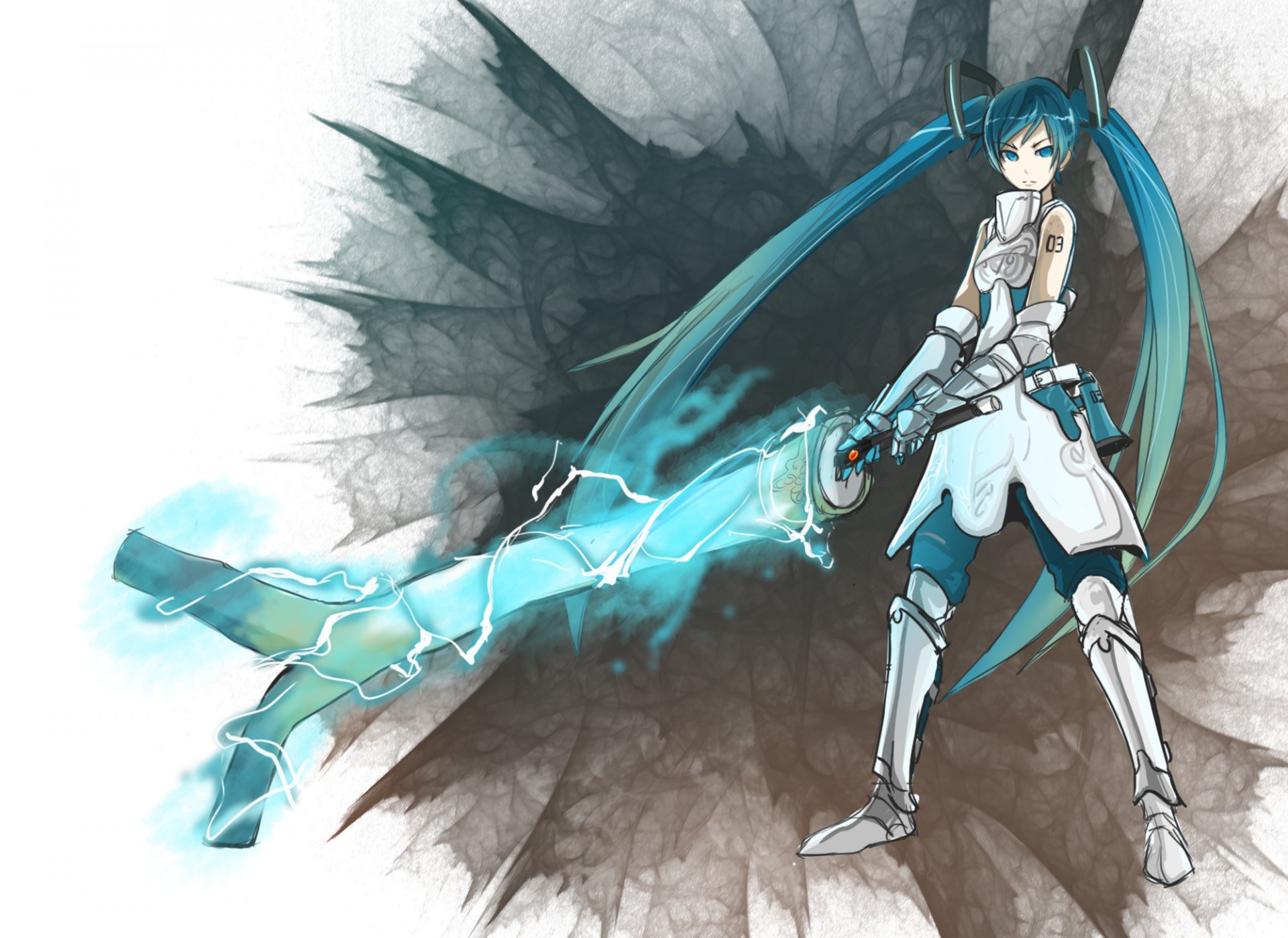 miku hatsune vocaloid miku hatsune vocaloid armatura arco spada