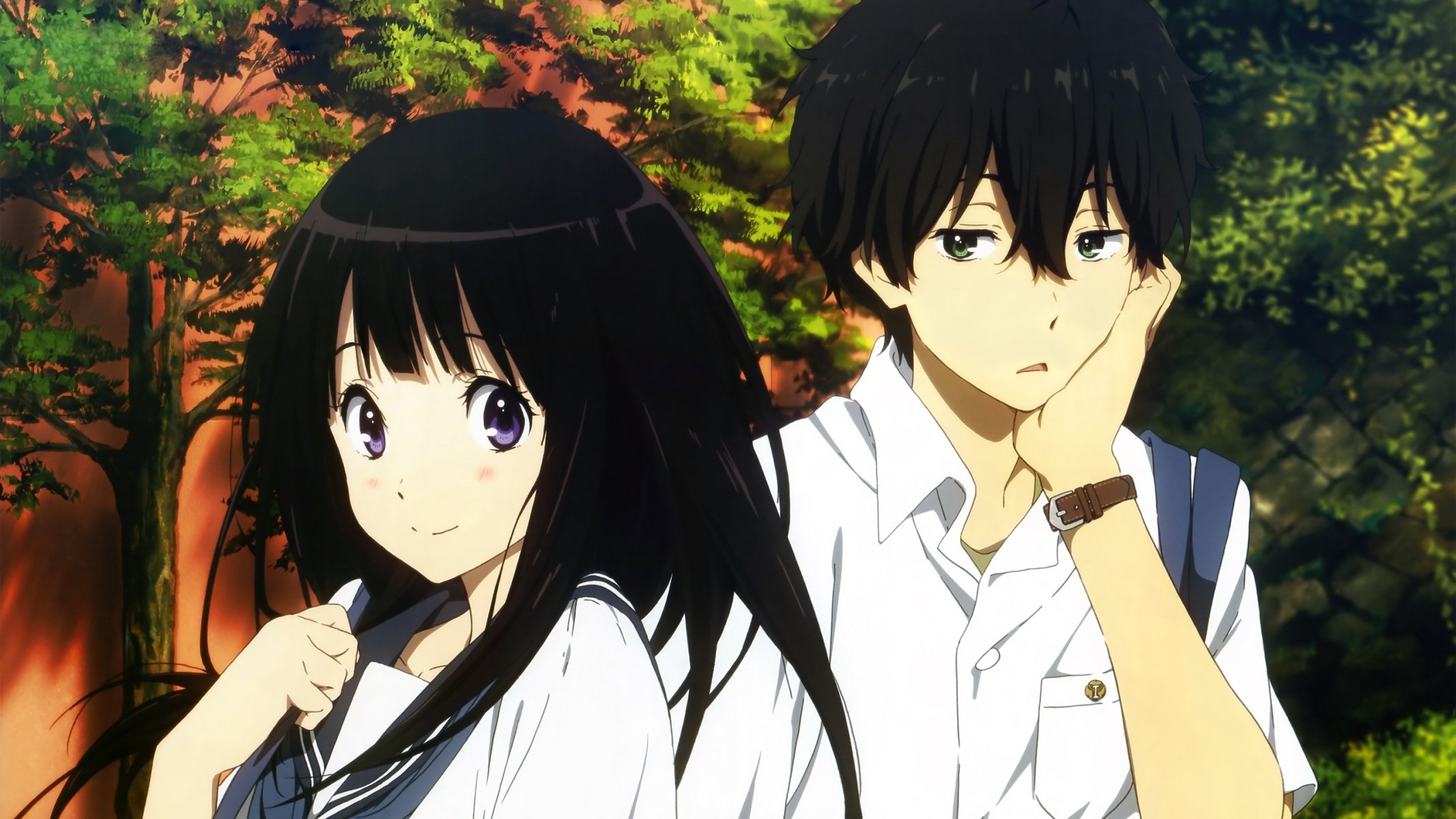 hyouka hёka kedo hotaru chitanda era guy girl smile