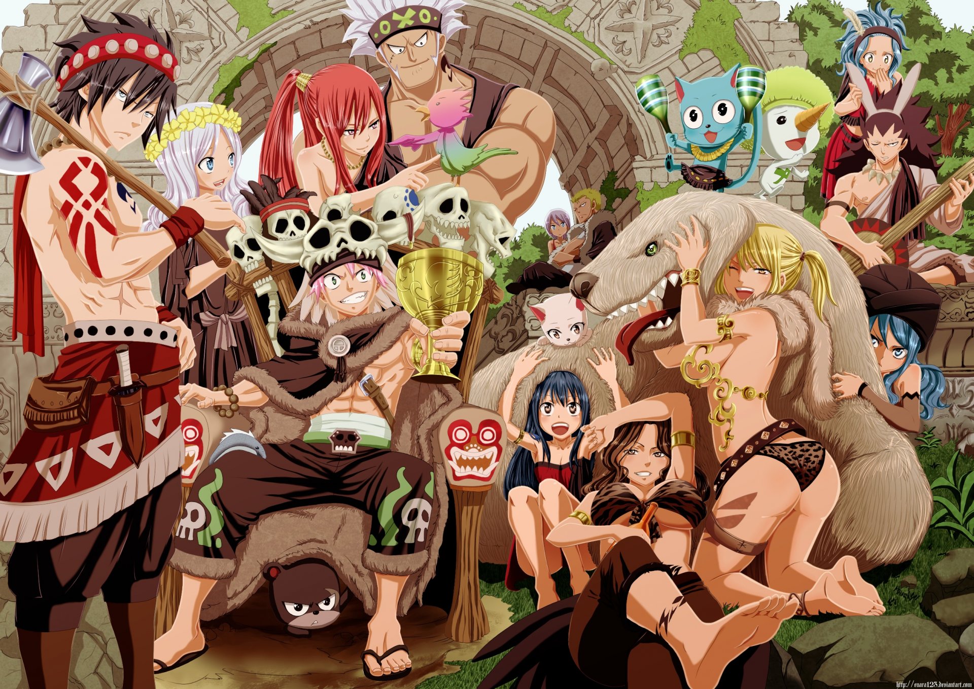 art enara123 girls man lucy heartfilia erza scarlet natsu dragneel gray fullbuster juvia loxar happy wendy marvell mirajane gajeel redfox charle lisanna levy mcgarden laxus dreyar kana alberona panther lily plue elfman mood happiness indifference n