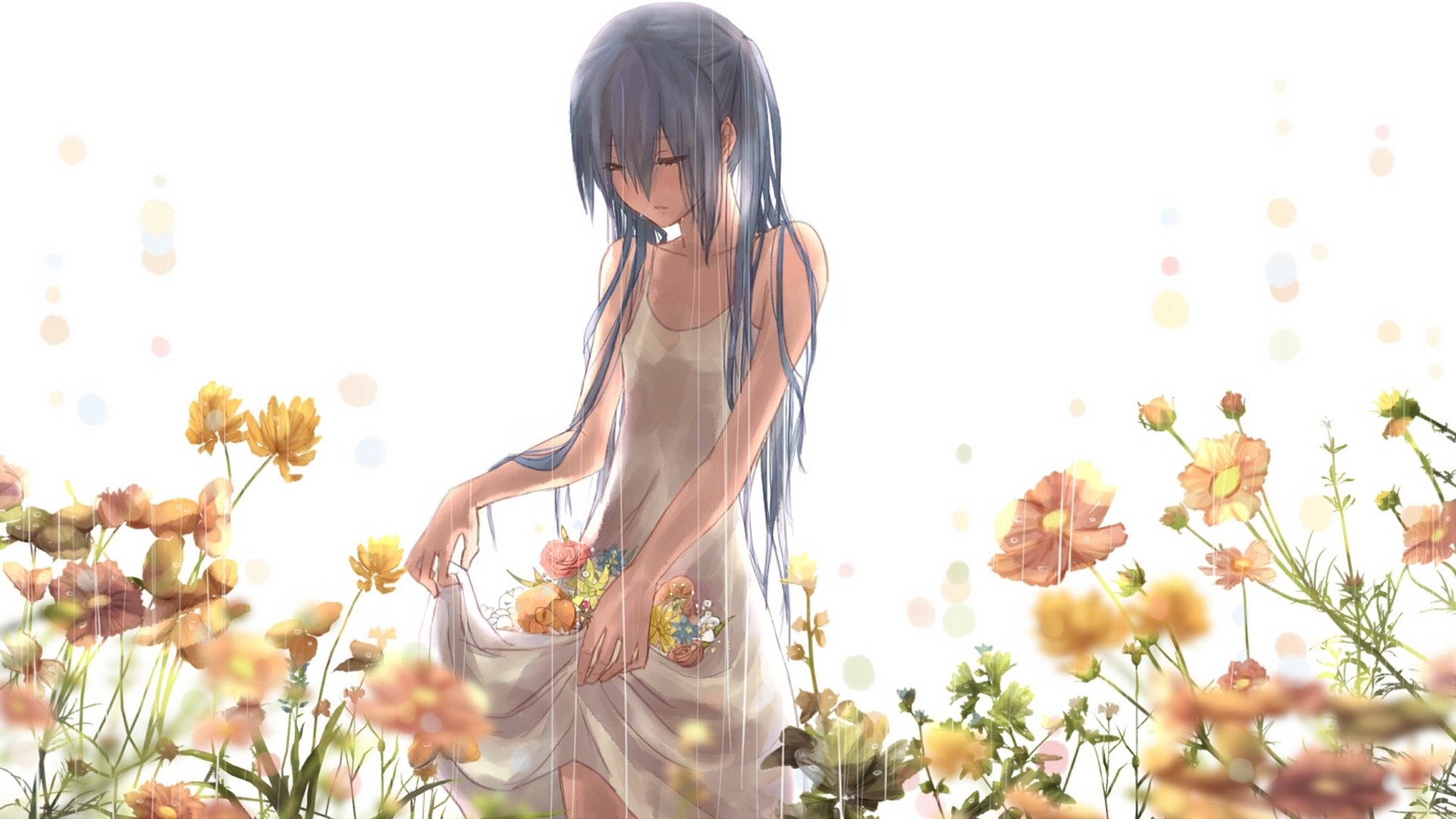 art capsulemarket88 vocaloid hatsune miku fille pluie fleurs vocaloid roses