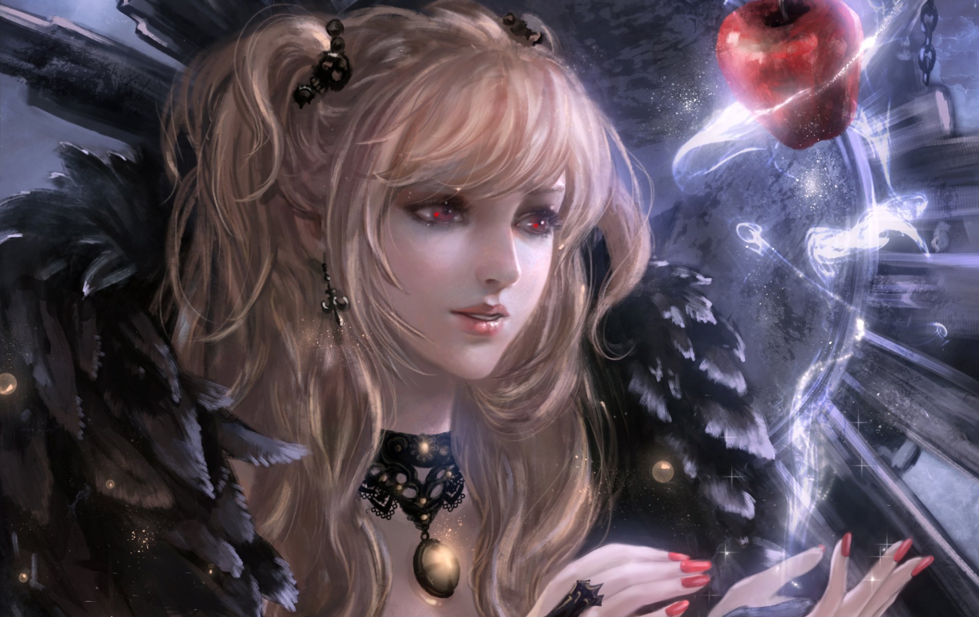 art rikamello death note amane misa cahier de la mort fille pomme