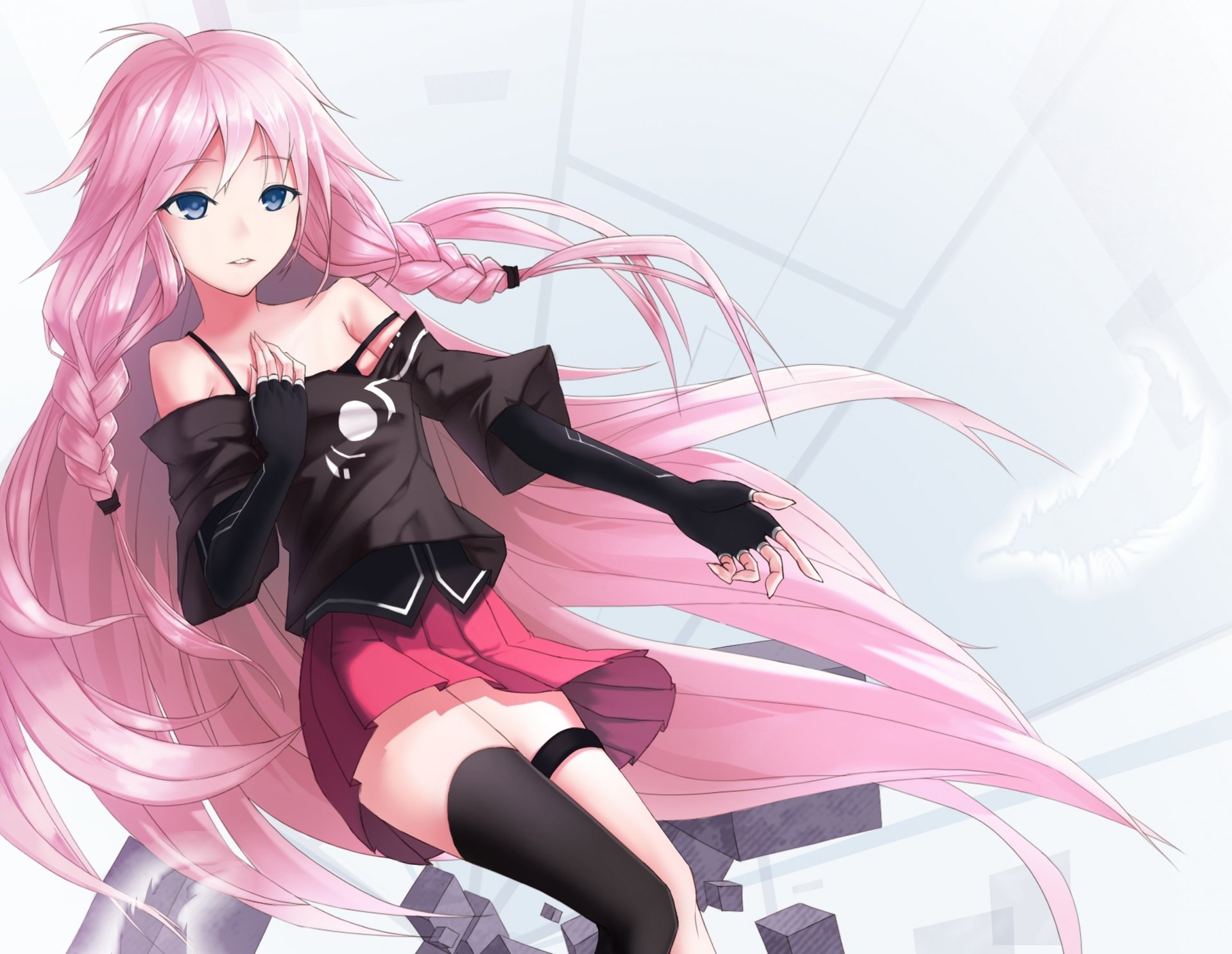 art ddddddd girl ia look smile gesture cutie vocaloid vocaloid