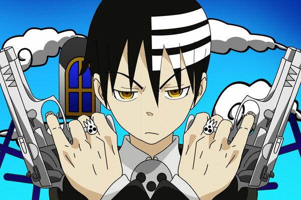 Kid Soul Eater con le armi