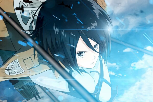 Anime fille Mikasa Attaque Titans