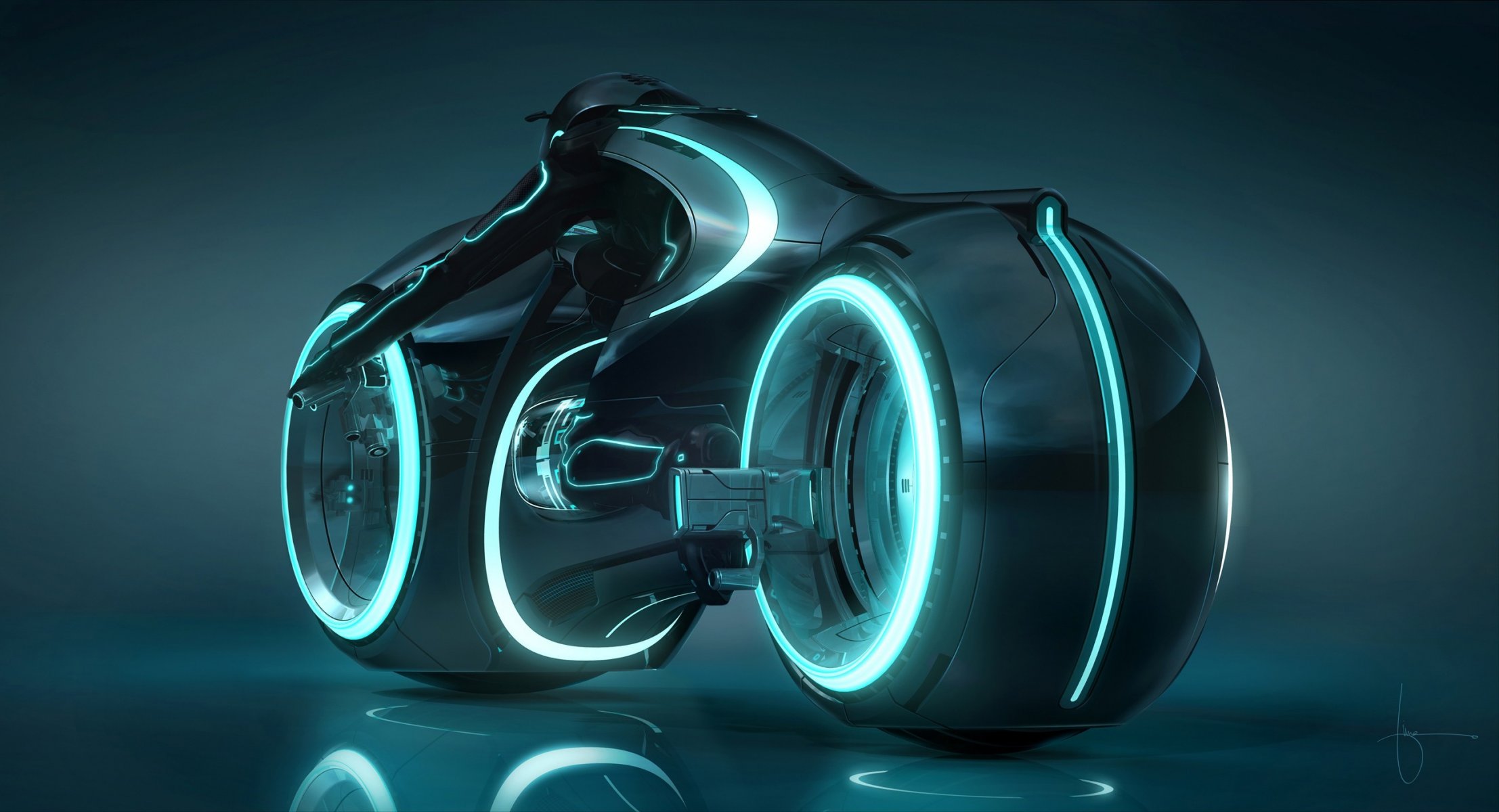 tron legacy light cycle neon