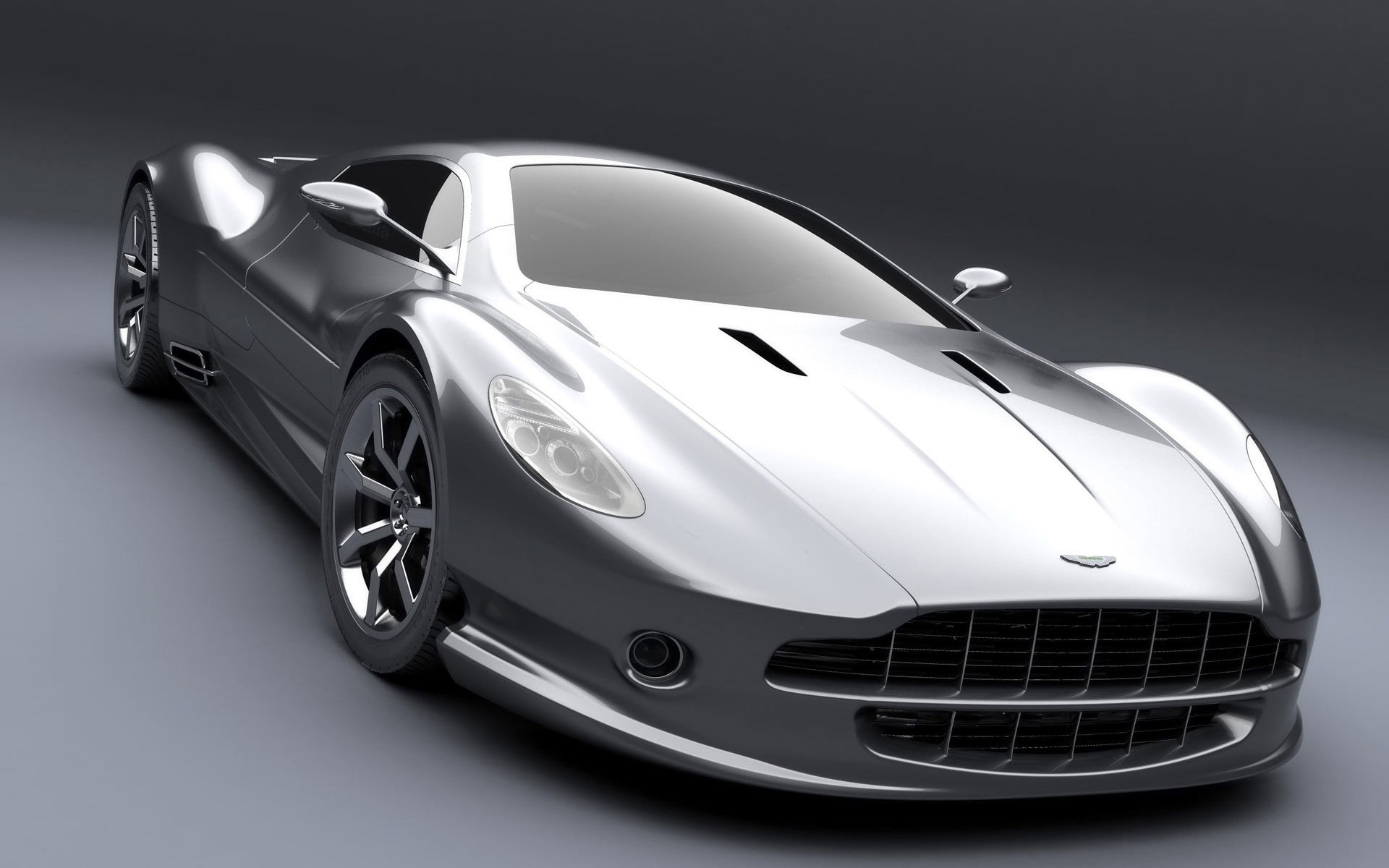 aston martin concept srebrny