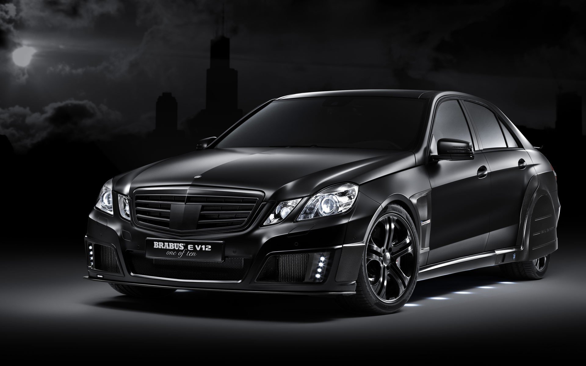 mercedes-benz e v12 brabus tuning negro