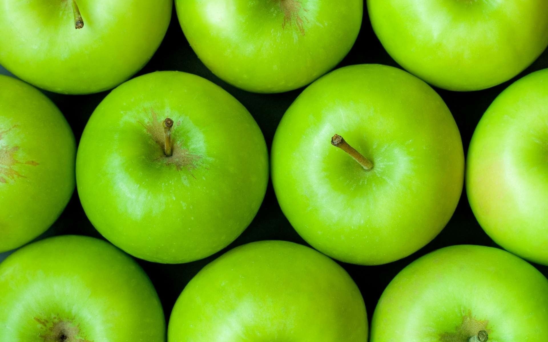 frutas manzanas verde