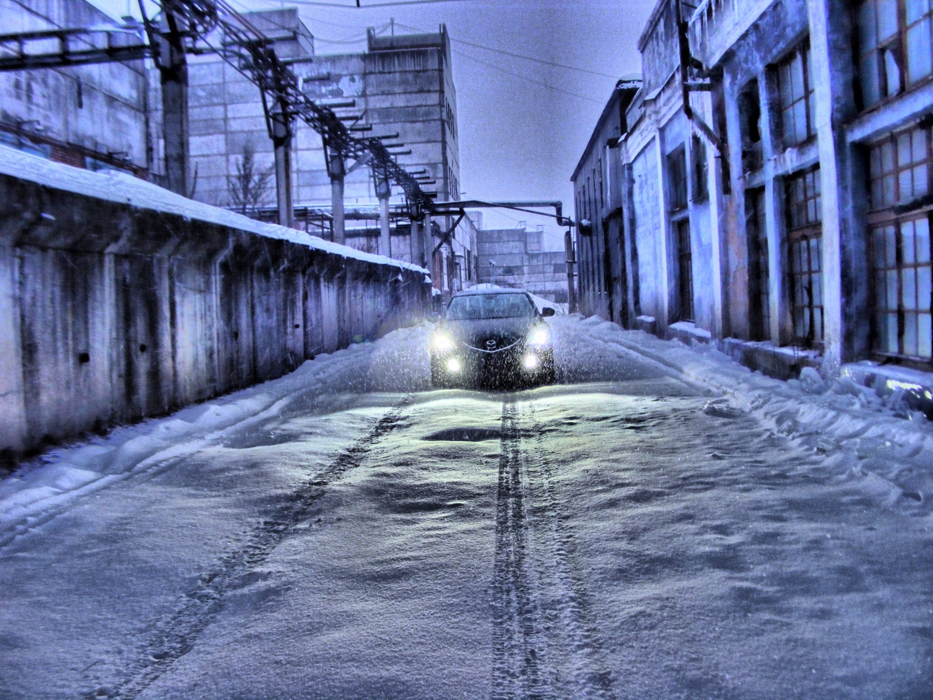 mazda 6 hiver neige pistes