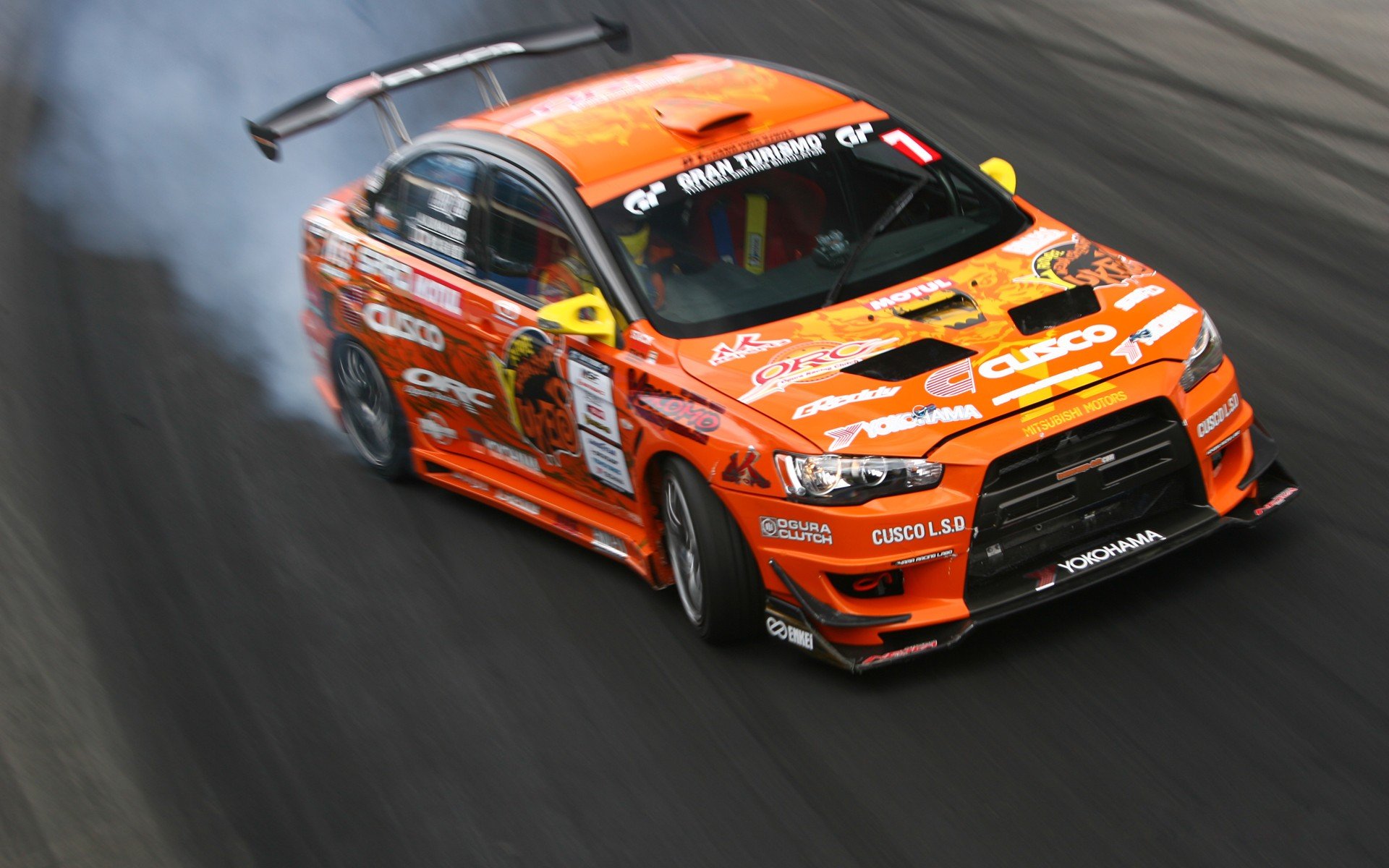 mitsubishi lancer car drift