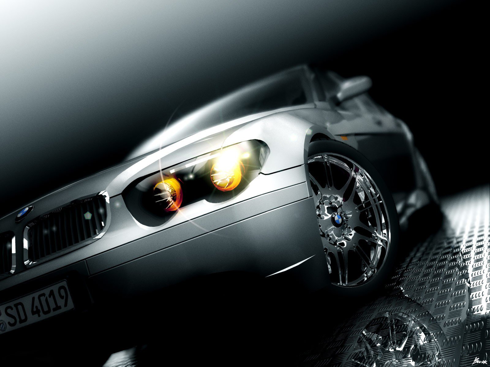 bmw luce grigio