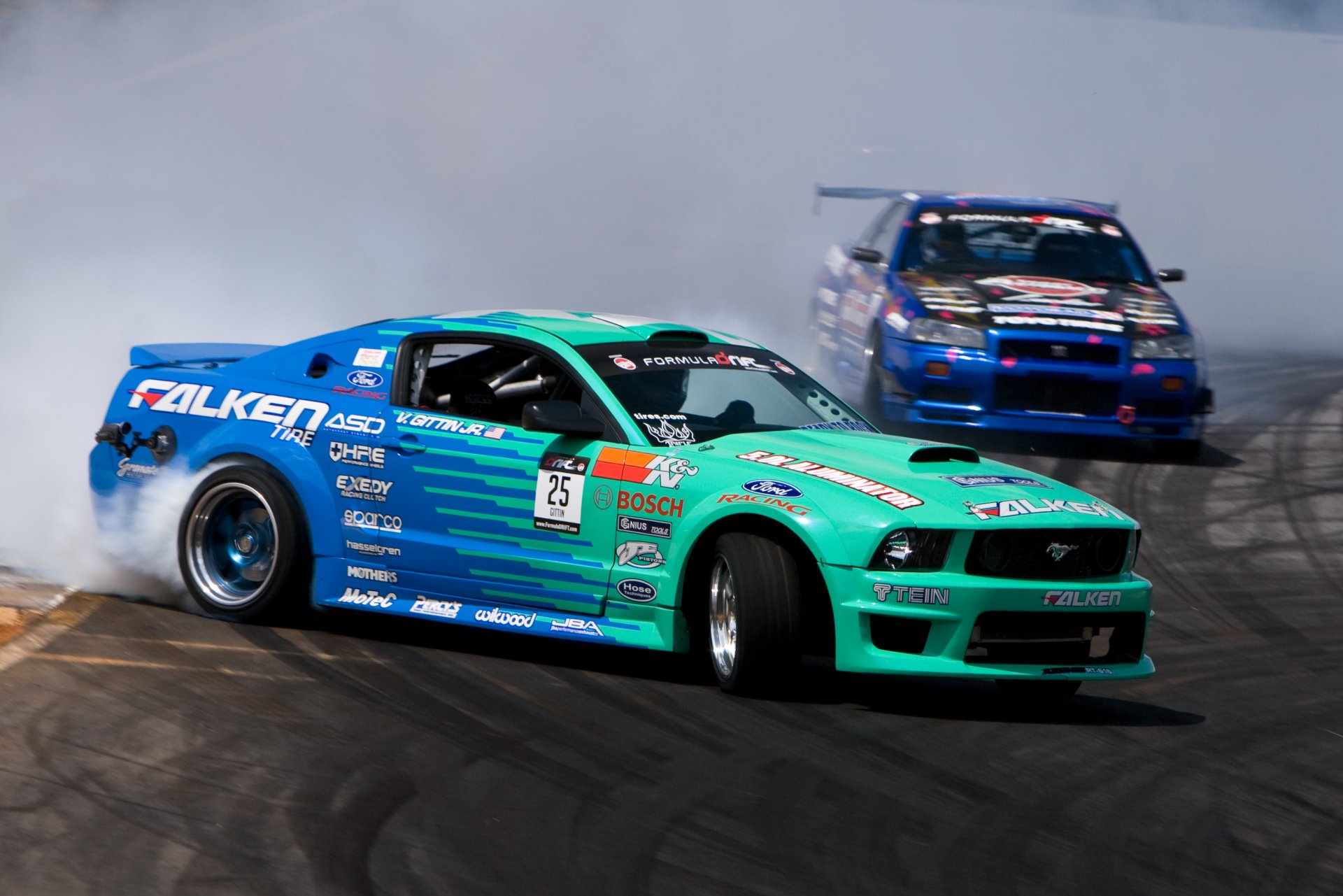 falken mustang gt nissan skyline