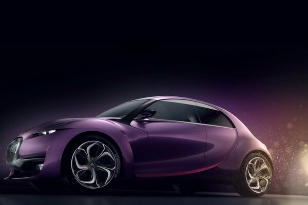 French purple concept car