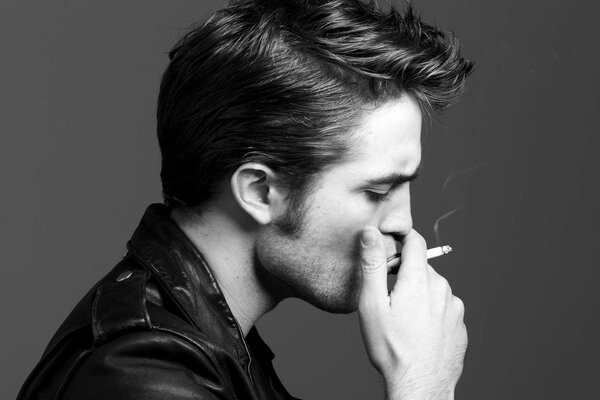 Stylish photo of Robert smoking