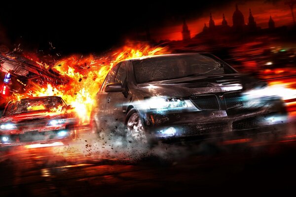 The chase is in the best traditions of nfs. The chase, the fire, the speed looks insanely beautiful and mesmerizing