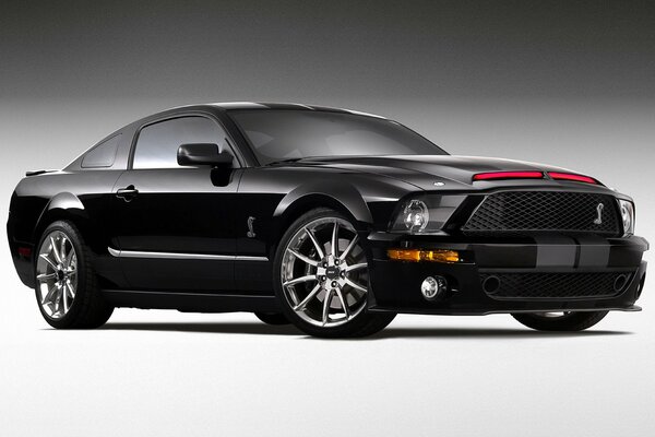 Czarny brutalny Mustang Kobra