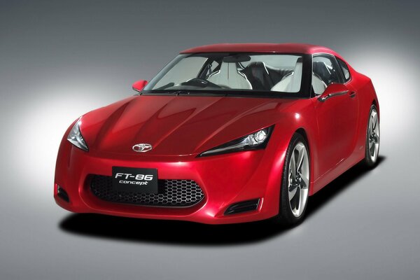 Concept art dell auto Toyota di colore rosso