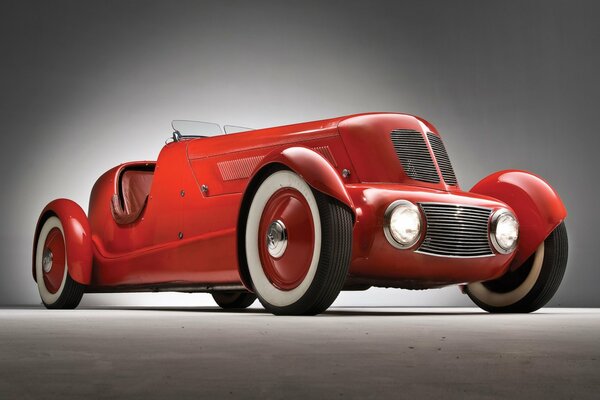 Beautiful photo of a retro red convertible