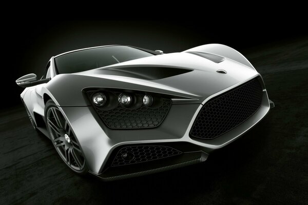 Freaky zenvo st1 sports car headlights