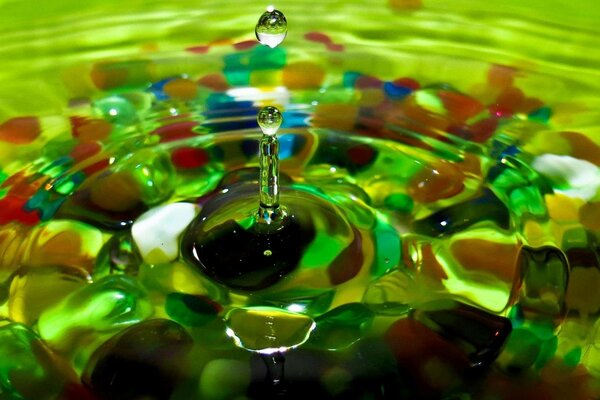 Die Schönheit des Wassers in ein paar Tropfen